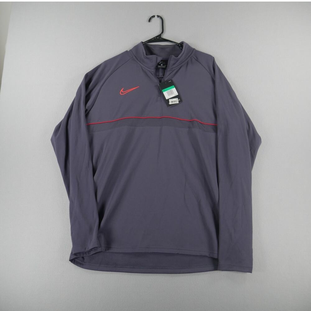 NIKE Mens Purple ACADEMY 21 Soccer Drill‎ Pullover 1/4 Zip Shirt XL NWT